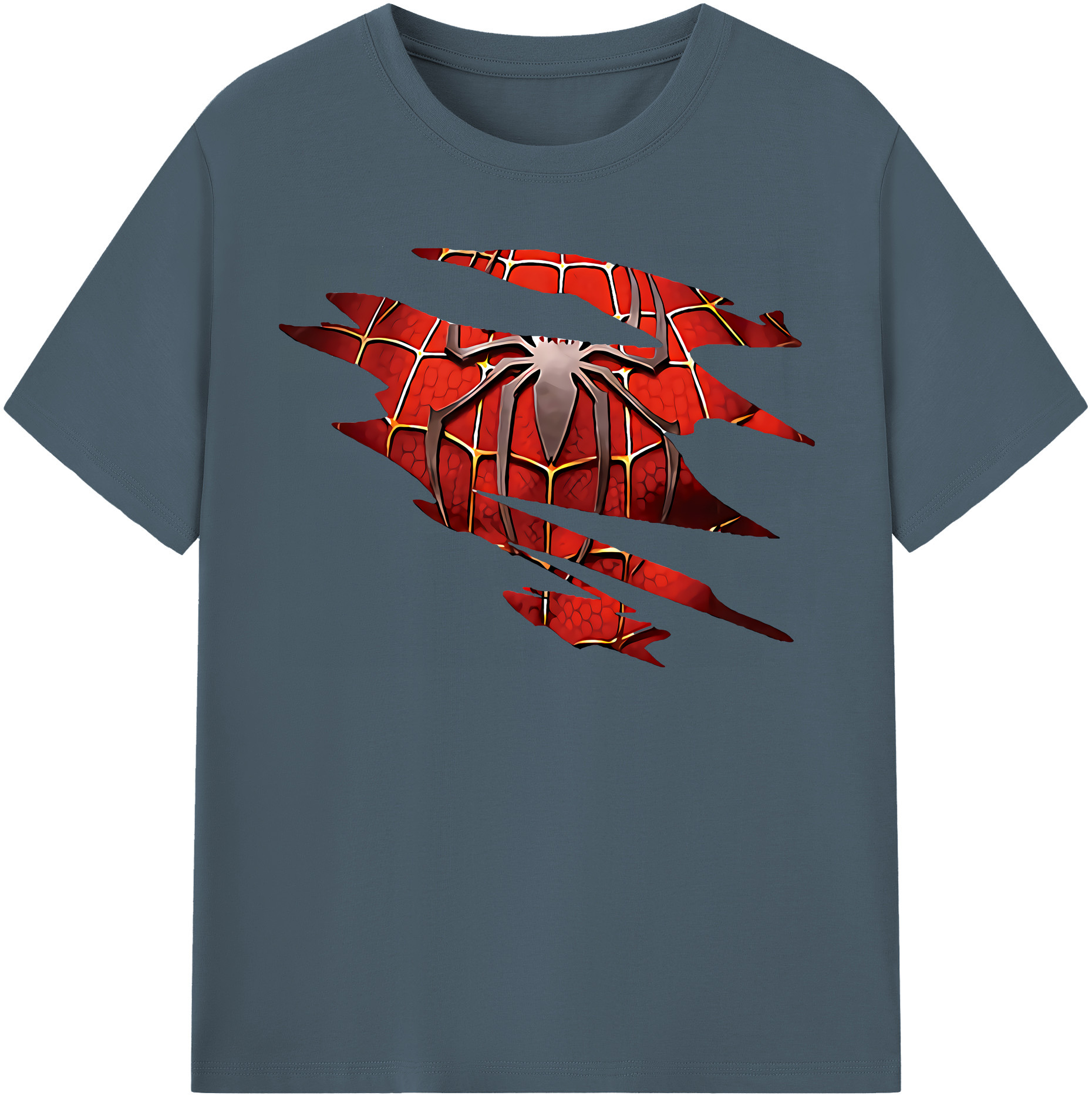 （画像用） Spider Man スパイダーマン 綿100％半袖Tシャツ（フロントプリント）